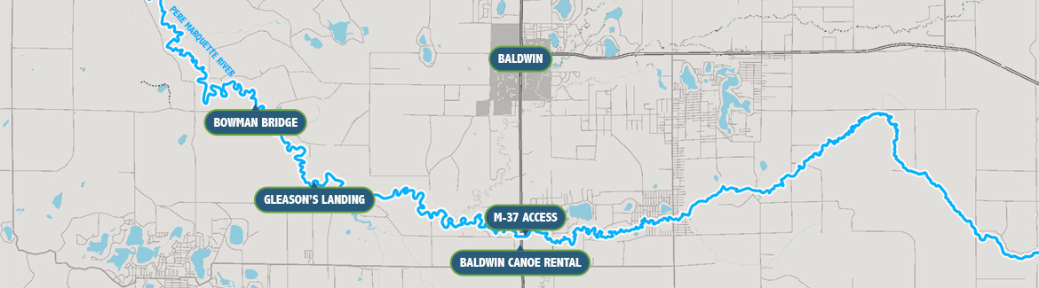 Baldwin Canoe Rental Map